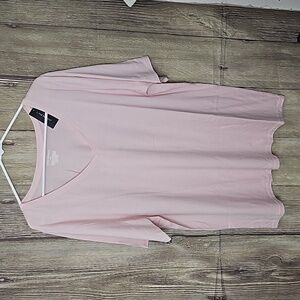 (5) Lane Bryant Shirts Lot Sz 18/20 Pink Coral Yellow White Soft Pink